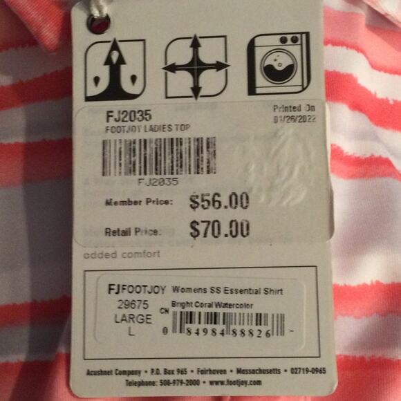 NWT FootJoy Short Sleeve Ladies Polo Golf Leisure L - Picture 3 of 6